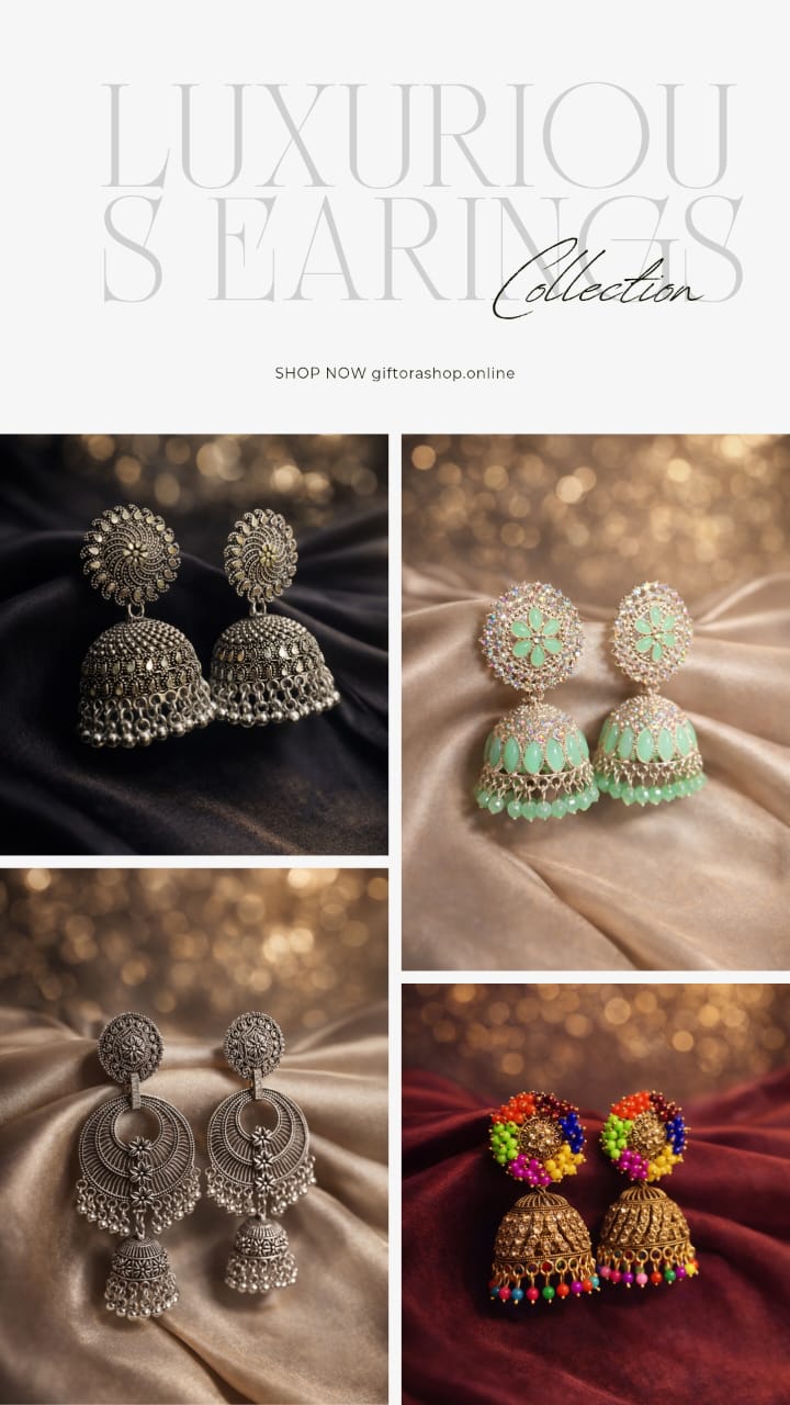 GiftOra Signature Floral Luxury Earring Gift Box – 4 Pairs (Premium Edition)