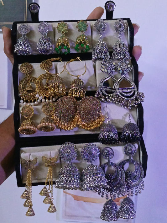 Viral 12 Pair Jhumka + Gifting Packing